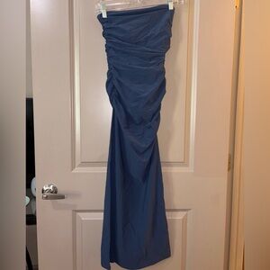 Zara Strapless Blue Dress